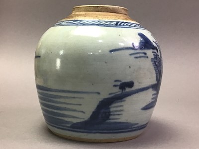 Lot 391 - CHINESE BLUE AND WHITE JAR