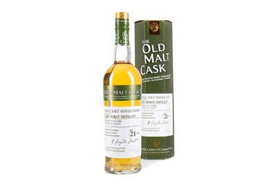 Lot 300 - GLEN MORAY 1991 21 YEAR OLD HUNTER LAING'S OLD MALT CASK