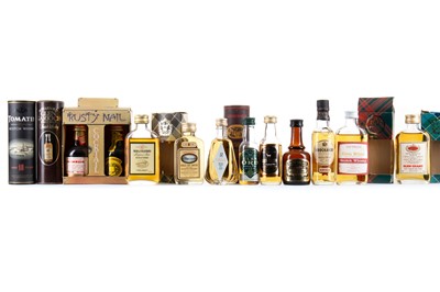 Lot 266 - 14 ASSORTED WHISKY MINIATURES