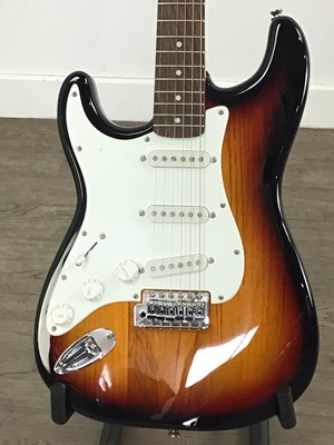 Lot 659 - FENDER SQUIER STRAT LEFT-HANDED ELECTRIC GUITAR