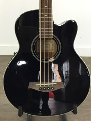 Lot 653 - IBANEZ ELECTRO-ACOUSTIC BASS GUITAR