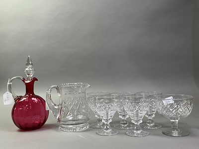 Lot 362 - SET OF SIX EDINBURGH CRYSTAL WHISKY GLASSES AND DECANTER