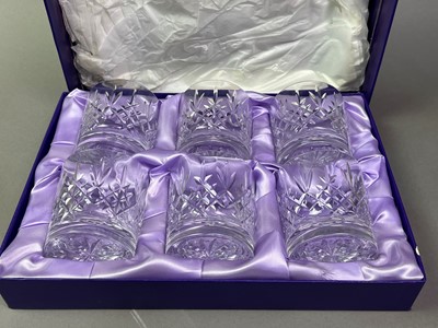 Lot 362 - SET OF SIX EDINBURGH CRYSTAL WHISKY GLASSES AND DECANTER