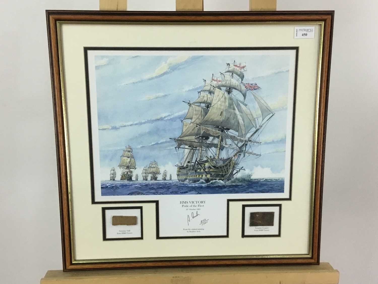 Lot 450 - PRINT OF THE HMS VICTORY, PRIDE OF THE FLEET