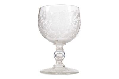 Lot 881 - VICTORIAN GLASS MARRIAGE GOBLET