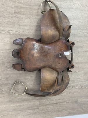 Lot 293 - MOUNTED POLICE OFFICER'S LEATHER SADDLE