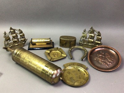 Lot 492 - L&G BRASS FIRE EXTINGUISHER