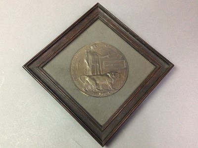 Lot 540 - WWI DEATH PENNY/PLAQUE