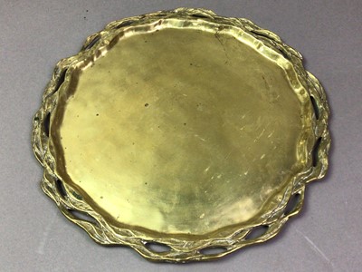 Lot 546 - BRASS CIRCULAR TRAY