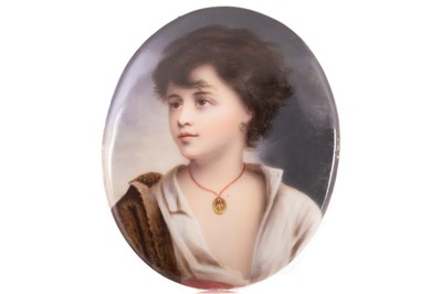 Lot 886 - KPM, PORTRAIT PLAQUE OF A YOUNG LADY