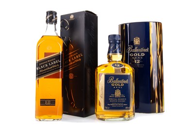 Lot 41 - JOHNNIE WALKER 12 YEAR OLD BLACK LABEL AND BALLANTINE'S 12 YEAR OLD GOLD SEAL