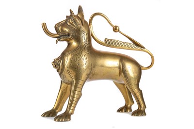 Lot 1051 - BRASS AQUAMANILE TABLE LIGHTER