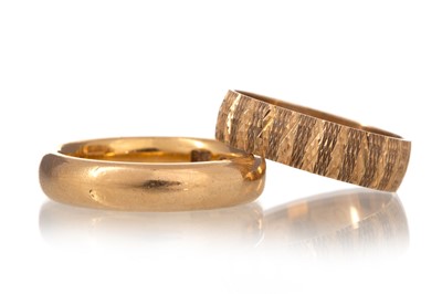 Lot 1204 - TWO GOLD WEDDING BANDS