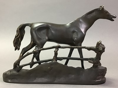 Lot 112 - BRONZE HORSE SCULPTURE