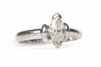 Lot 171 - MOISSANITE MARQUISE SOLITAIRE RING the...