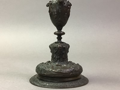 Lot 122 - BRONZE CANDLE HOLDER