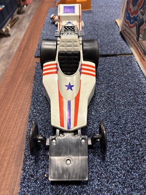 Lot 933 - IDEAL TOYS, KING OF THE STUNTMEN EVEL KNIEVEL FORMULA 1 DRAGSTER
