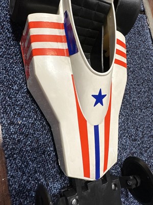 Lot 933 - IDEAL TOYS, KING OF THE STUNTMEN EVEL KNIEVEL FORMULA 1 DRAGSTER