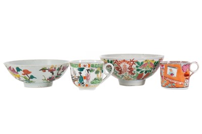 Lot 1248 - TWO CHINESE CANTON FAMILLE ROSE BOWLS