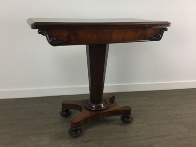 Lot 641 - MAHOGANY FOLD-OVER TEA TABLE