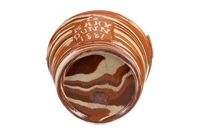 Lot 34 - SEATON POTTERY OF ABERDEEN, VICTORIAN AGATE WARE BUTTER BOWL