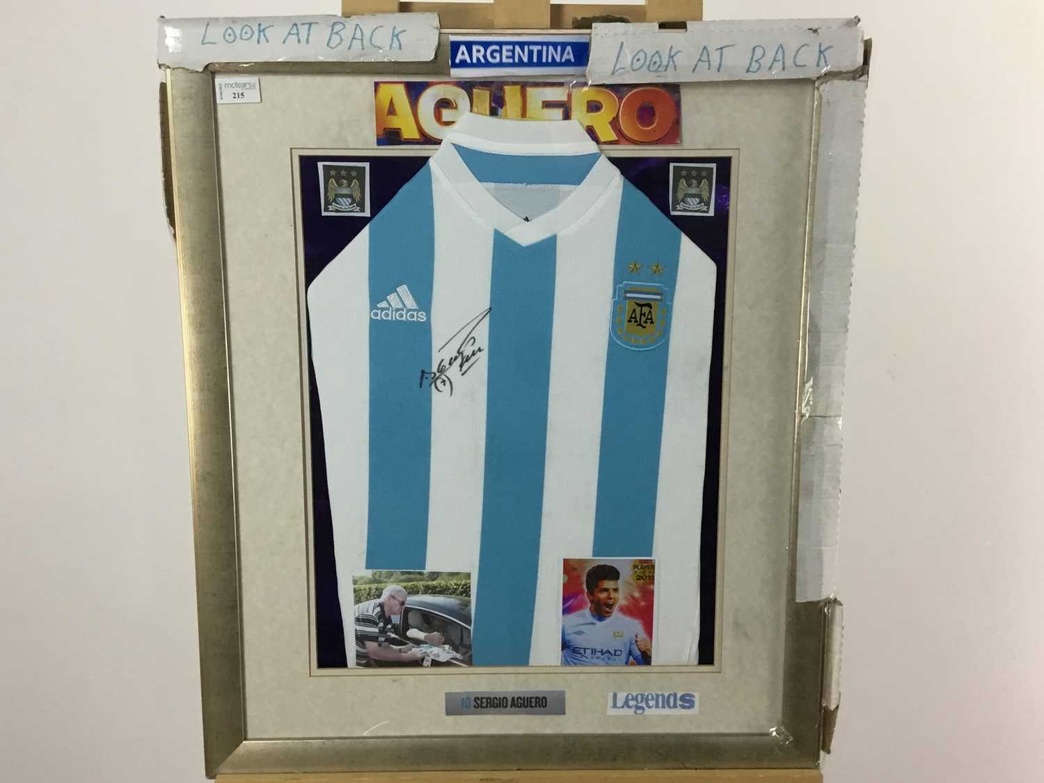 Lot 621 - SERGIO AGUERO SIGNED ARGENTINA SHIRT