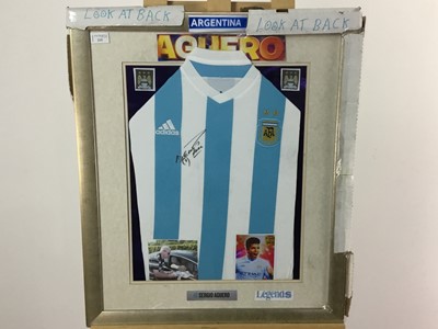 Lot 621 - SERGIO AGUERO SIGNED ARGENTINA SHIRT