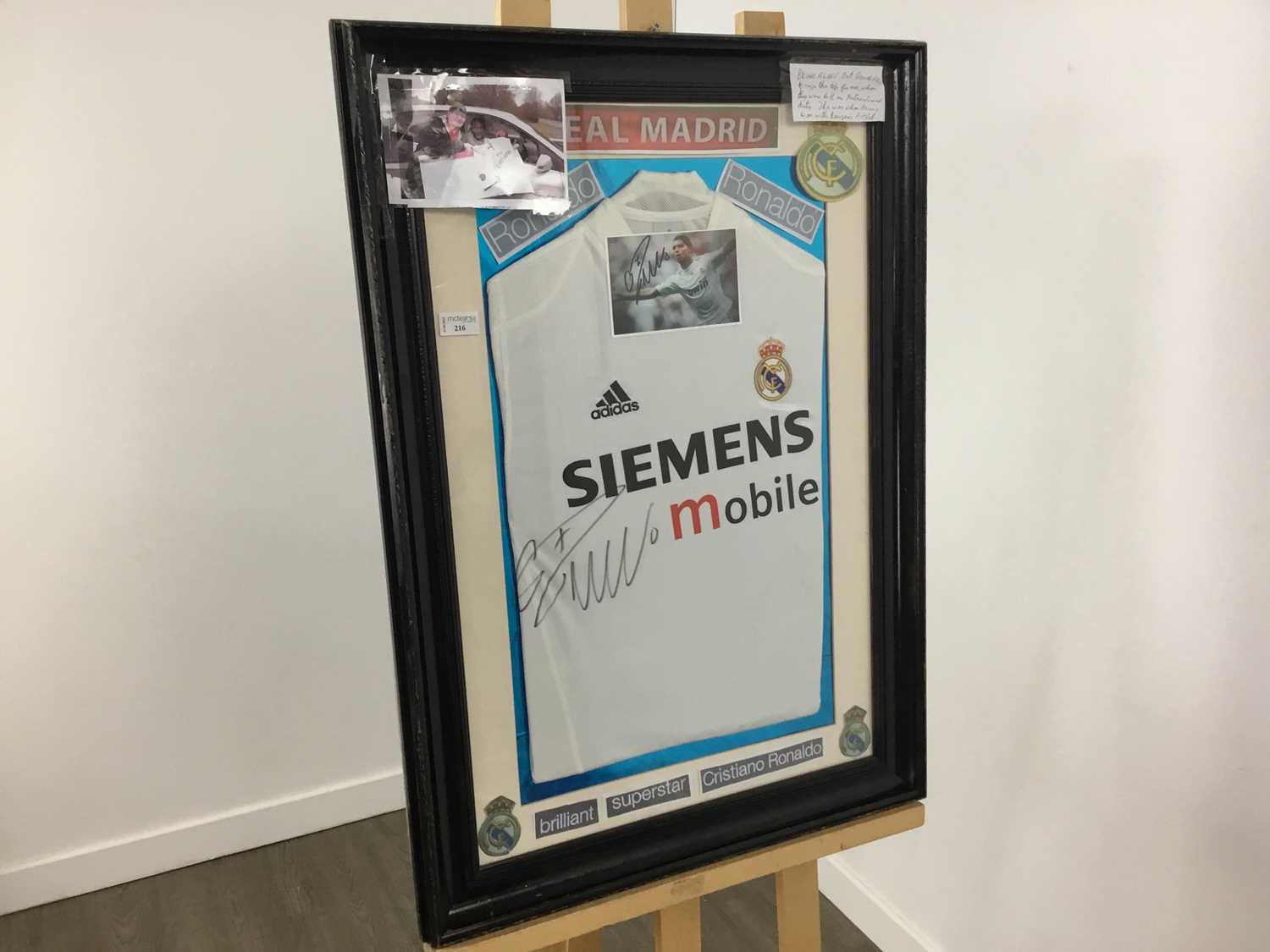 Signed Cristiano Ronaldo Ronaldo Jersey Framed Real Madrid