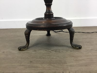 Lot 161 - MAHOGANY STANDARD LAMP