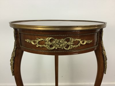 Lot 903 - FRENCH BRASS MOUNTED KINGWOOD SIDE TABLE OF LOUIS XV DESIGN