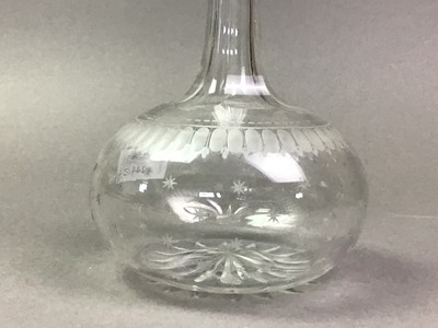 Lot 244 - TWO GLASS DECANTERS