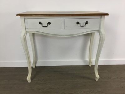 Lot 291 - WHITE PAINTED SIDE TABLE