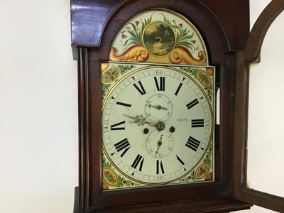 Lot 671 - MAHOGANY LONGCASE CLOCK