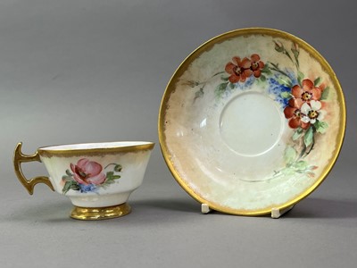 Lot 278 - HAND PAINTED PART TEA SERVICE