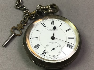 Lot 333 - SILVER POCKET WATCH