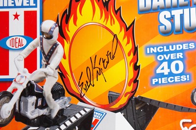 Lot 71 - EVEL KNIEVEL INTEREST, SIGNED IDEAL CLASSICS DELUXE DARE DEVIL STUNT SET