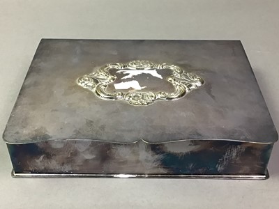 Lot 250 - SILVER PLATED JEWELLERY CASKET