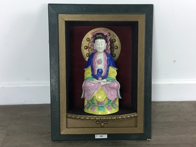 Lot 300 - CHINESE POLYCHROME BUDDHA