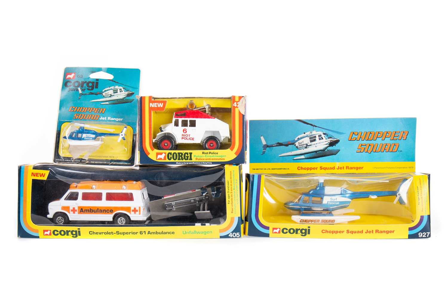 Lot 958 - CORGI, FOUR DIE-CAST EMERGENCY SERVICES VEHICLES