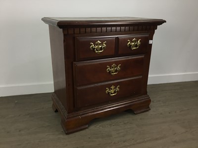 Lot 380 - PAIR OF REPRODUCTION MAHOGANY BEDSIDE CABINETS