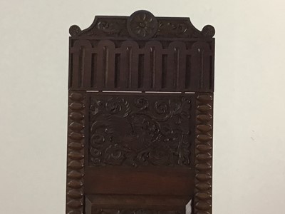 Lot 421 - VICTORIAN WALNUT HIGH BACK HALL CHAIR