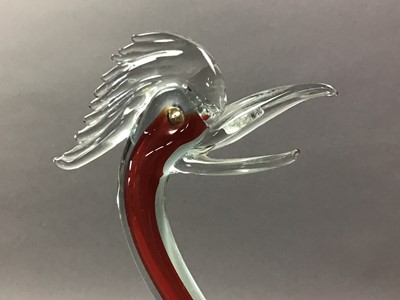 Lot 423 - MURANO GLASS MODEL OF A BIRD