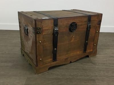 Lot 464 - WOODEN STORAGE CHEST