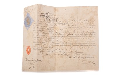 Lot 94 - BRITISH ROYAL ARMY COMMISSION SIGNED BY QUEEN VICTORIA