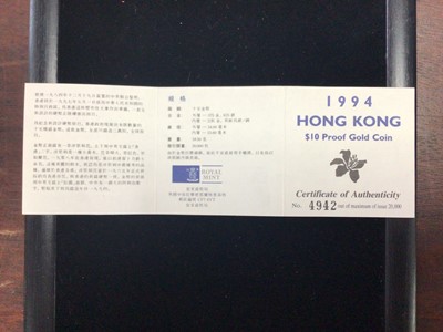 Lot 141 - HONG KONG $10 PROOF COIN