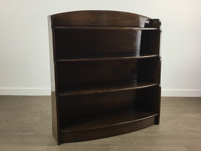 Lot 445 - OAK OPEN BOOKCASE