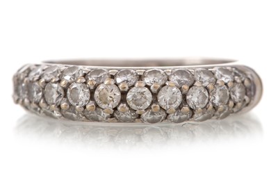 Lot 1239 - THREE ROW DIAMOND BAND