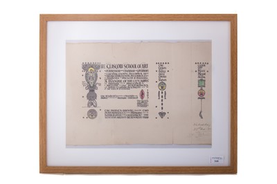 Lot 310 - GLASGOW SCHOOL OF ART INTEREST, 1903 MASQUE OF THE CITY ARMS TICKET