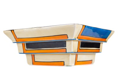 Lot 313 - CLARICE CLIFF (BRITISH, 1899-1972) FOR NEWPORT POTTERY, BIZARRE STEPPED BOWL