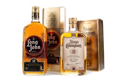 Lot 57 - LONG JOHN 12 YEAR OLD 75CL AND ALISTAIR CUNNINGHAM'S 50 YEARS 75CL